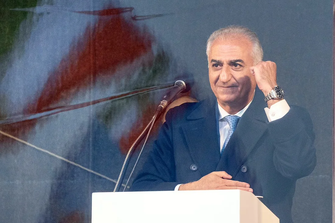 Kronprinz Reza Pahlavi am Rednerpult